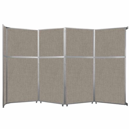 VERSARE Operable Wall Folding Room Divider 15'7" x 10'3/4" Warm Pebble Fabric 1070252-1
